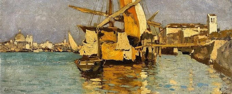 Una barca a vela sul Canale della Giudecca